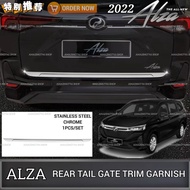 AMAZING PERODUA NEW ALZA 2022-2024 CAR REAR TAIL GATE CHROME LINING MOLDING GARNISH BONNET TAILGATE 