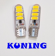 HKA - ISI 2 PCS Lampu senja kota t10 jelly kedip strobo 8led 24Volt / LAMPU VARIASI MOBIL TRUK BIS B