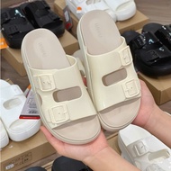 Luofu Women's Round Toe Two-Strap Square Buckle Sandals Soft Rubber Sole Height 4 Inches -T031