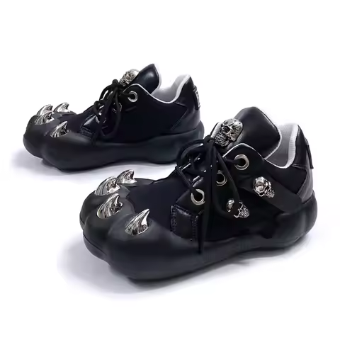 Punk Style Women's Shoes Fashion Cat's Paw Casual Shoes for Woman Street Style Chunky Sneakers Desig