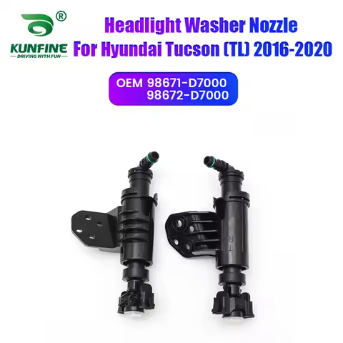 Car Headlight Front Bumper Washer Spray Nozzle Jet Headlamp Pump Cover For Hyundai Tucson TL 2016-20