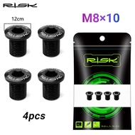 Risk จักรยาน Crankset Chainring Bolts ไทเทเนียมสําหรับ BMX Fixed Gear Track Double Disc 105/UT6800/R