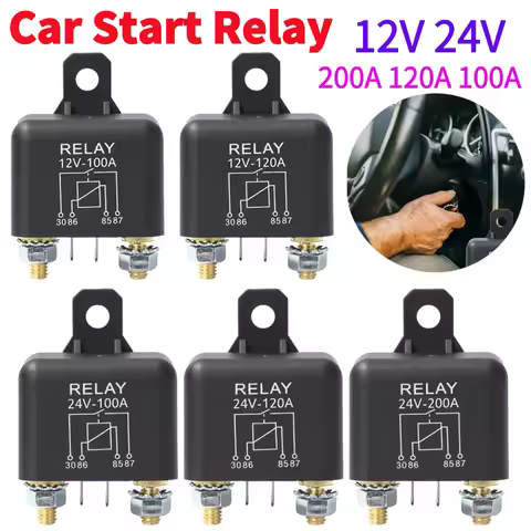 High Current Relay Car Starting Relay 200A 100A 12V 24V Power Automobile Heavy Current Start Relay M