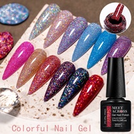 MEET ACROSS 7ml Nail Gel Polish Glitter Color Gel UV Art
