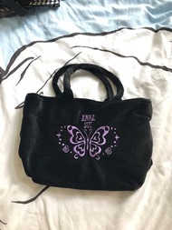 包郵 ANNA SUI mini bag 絲絨手提袋