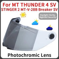 thunder 4 Photochromic Helmet Visor for MT THUNDER 4 SV STINGER 2 MT-V-28B Breaker SV shield Goggles