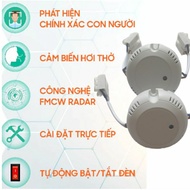 LD2410C 220VAC ceiling-mounted breath presence sensor | Integrated light sensor | Adjust via app