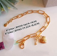 Rantai Tangan Paper Clip ZHULIAN Gold plated Bracelet Jewellery Emas Saduran Barang Kemas