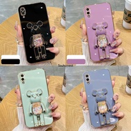 Casing Vivo Y93S Y91C Case Vivo Y91D Y1S Cover Vivo Y81 Y83 Case Vivo Y66 Y67 Case Vivo V5 Y69 Case Vivo Y71 Y97 Case Silicone Soft Shell Cartoon Anime Cute Bear Stand Phone Case