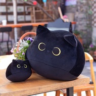DAPHNE Black Cat Plush Pillow, 10/30CM Cartoon Cat Head Cuddly Pillow Cushion Doll, Soft Cat Doll Gi
