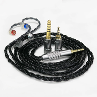 CVJ K-24 Earphone Replacement Cable With QDC/C/S/0.75mm/0.78mm/MMCX Connector 24 Strands Silver-plat