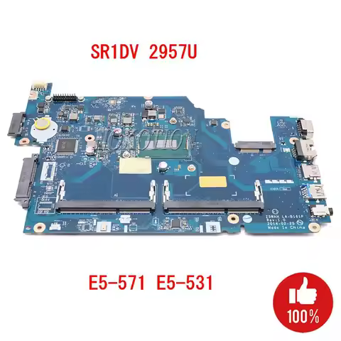 NOKOTION Z5WAH LA-B161P For Acer aspire E5-571 E5-531 laptop motherboard NBML911001 NB.ML911.001 SR1