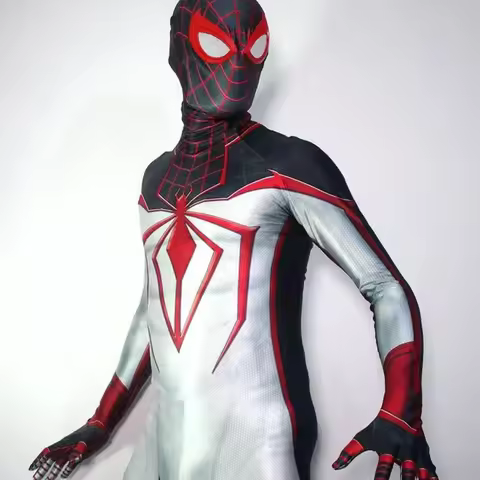 Halloween PS5 Miles Morales Spider Cosplay Peter Parker Superhero Cosplay Costume Full Bodysuit Zent