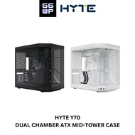 HYTE Y70 Dual Chamber Panoramic Tempered Glass Mid-Tower ATX Computer Case with PCIE 4.0 Riser Cable