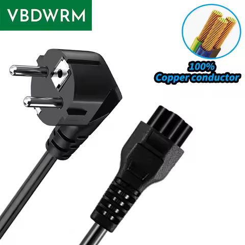 EU Power Cord Short EU European AC Cord CEE 7/7 to CEE 7/7 to IEC320 C5 European Schuko Power Cable 