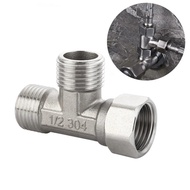 T-Adapter Valve 3 Way Diverter Valve T Shape Converter For Diverter Bath Toilet/Bidet Sprayer Shower
