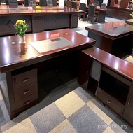 Atmospheric Leather Surface Combination Large Walnut Presidential Desk Chair Boss Manufacturer Whole