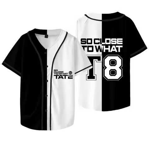 Tate McRae Baseball Jacket New Logo Merch T-shirts Women Men Fashion Casual Short Sleeve