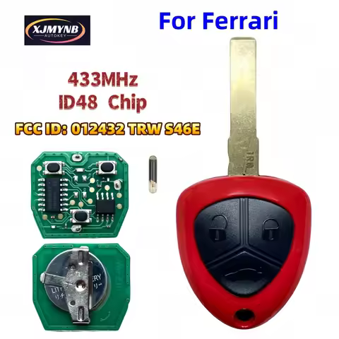 XJMYNB 433MHz ID48 Chip Remote Car Key For 2009-2014 Ferrari 458 Italia California 599 GTB Fiorano F