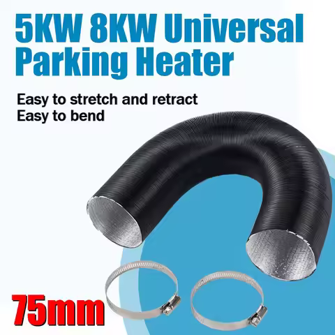 75mm Air Diesel Parking Heater Duct 1M/2M/3M Length Duct Pipe Tube Hose Outlet Exhaust Connector For