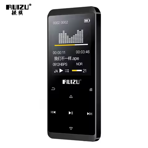 RUIZU D02 HiFi MP3 Music Player 8GB Portable Sport Walkman with 1.8 Inch Screen Support FM Radio E-B