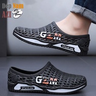 Men's Plastic Shoes with Breathable Holes Summer Elegant Office Style Soft Sole "GZM" Youthful Fashi