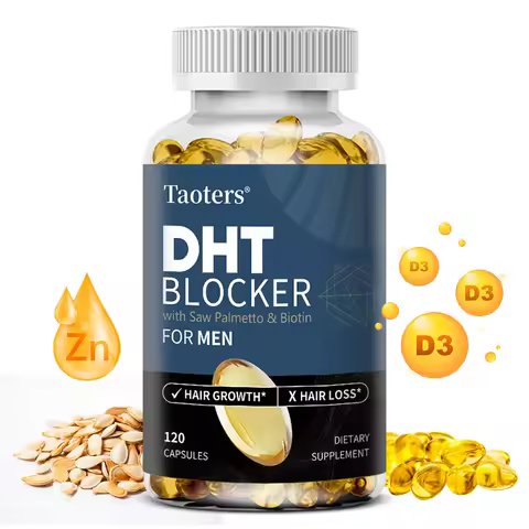 DHT Blocker Hair Growth Supplement with Saw Palmetto, Support Thicker Hair Reduce Thinning & Breakag