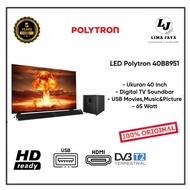 polytron led tv soundbar 40b8951 digital tv led 40 inch