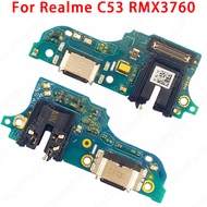 With headphone jack Charge Board For Realme C53 C55 C61 C63 C65 C67 4G Charging Port Usb Connector D