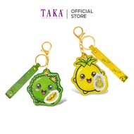 TAKA Jewellery 999.9 Pure Gold Durian & Pineapple Keychain