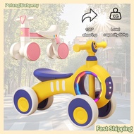 Baby Balance Bike Mini Glider Walker Bike 4 Wheel No Pedal Scooter Balance Bike 1-3 years old baby w