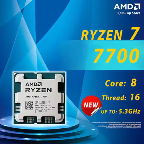 AMD Socket AM5 CPU Ryzen 7 7700 R7 7700 8-Core 16-Thread 65W 5.3GHz 32MB=L3 100-1000000592 New but W
