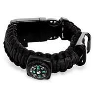 OUTDOOR MULTIFUNCTIONAL EMERGENCY SURVIVAL PARACHUTE BRACELET(BLACK)