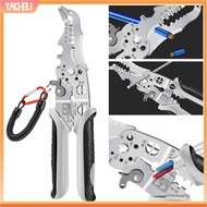 yakhsu|  Cable Crimper Crimping Tool Cable Wire Stripper Professional Wire Stripping Tool with Non-slip Handle Electrician Pliers for Easy Cable Crimping Multifunctional