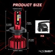 Novsight H4 H11 ไฟหน้ารถ ไฟหน้ารถยนต์ ไฟหน้า หลอดไฟ LED 60W 10000LM 6000K H4 H11 9005 9006 ไฟตัดหมอก