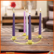 [PrettyiaSG] Advent Ring Candle Holder Christmas Advent Wreath Ring Desktop Ornament Metal Candlesti