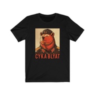 Cyka Blyat Tshirt Funny Russian Communism Comrade Bear Graphic Tee Gift