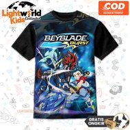 3D Children's T-shirts, Tops for Girls and Boys, Beyblade Burst Episode 1 Premium Distro Clothes - B