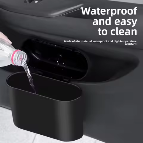 For Toyota RAV4 XA50 Avalon XX50 2018~2025 Car Trash Bin Leak-proof Hanging Black Square Pressing Tr