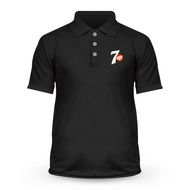T Shirt Polo 7UP Collar T-Shirt Tshirt Unisex Embroidery Microfiber Dry Fit Jersey Fashion Uniform