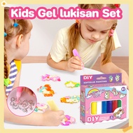 Kids Gel lukisan Set DIY Gel Painting 3D Crystal Gel Glue Painting Art&Craft Education Toys