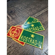 KOSTRAD-01 Logo Embossed Sticker 30mm x 85mm