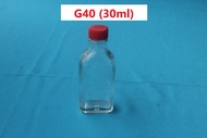 G40 GLASS BOTTLE (BOTOL KACA) (30ml) (1SET = 50 UNIT INSIDE)