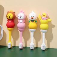 RAOYI 兒童雲柔萬毛牙刷 1支裝 1-6歲 矽膠刷柄 卡通軟毛牙刷 嬰幼兒牙刷 幼兒牙刷 兒童牙刷 矽膠牙刷 軟毛牙刷 卡通牙刷- 白小雞 均碼