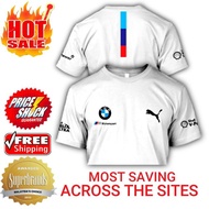 🌟Shocking Sales‼️ F1 Motorsports Collection- BMW Racing Team Mens Puma White Graphic Tees🌟