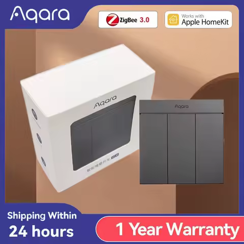 Original Aqara Smart Wall Switch H1M Zigbee 3.0 Neutral MARS-Tech 6 Colors Wireless Key Light Switch