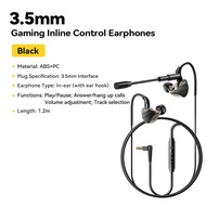 Essager In-Ear Gaming Wired Headphones 3.5mm Type-C External HD Microphone HiFi Sound Quality For iP