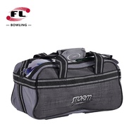Bowling Ball Bag - 2-Ball Tote Bag 1680D Durable Fabric, Handheld/Shoulder Carry, Black/Green & Blac
