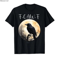 F Caw F Gagak Hitam, F-Caw-F Lucu Burung Hitam Berkata Meme T-shirt Lelaki Wanita 100% Kapas T Kemej