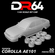 DR64 Car Kit 1/64 scale Toyota Corolla AE101 / Hotwheel / Resin Car Kit